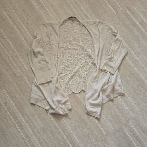 American Eagle Outfitters Cream Cardigan Sweater